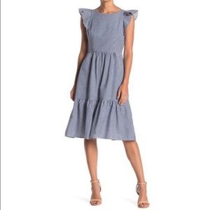 Eliza J Navy and White Gingham Dress, Size 6